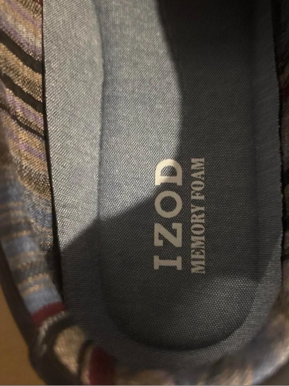 Izod Men's Slip-On Loafers in Dark Gray with White Sole